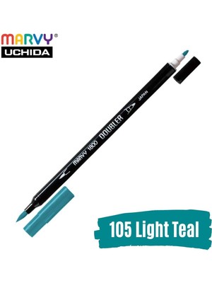 Marvy Artist Brush Pen 1800 Çift Taraflı Firça Uçlu Kalem 105 Light Teal