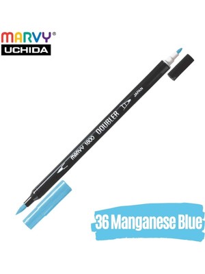 Marvy Artist Brush Pen 1800 Çift Taraflı Firça Uçlu Kalem 36 Manganese Blue