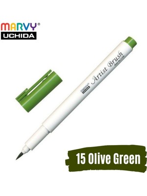 Marvy Artist Brush Pen 1100 Firça Uçlu Kalem 15 Olive Green
