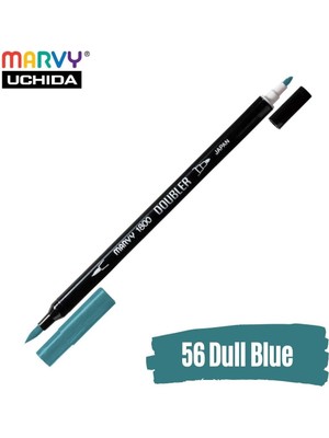 Marvy Artist Brush Pen 1800 Çift Taraflı Firça Uçlu Kalem 56 Dull Blue