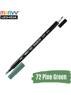 Marvy Artist Brush Pen 1800 Çift Taraflı Firça Uçlu Kalem 72 Pine Green