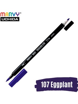 Marvy Artist Brush Pen 1800 Çift Taraflı Firça Uçlu Kalem 107 Eggplant
