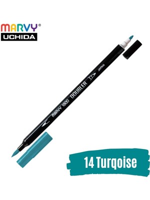 Marvy Artist Brush Pen 1800 Çift Taraflı Firça Uçlu Kalem 14 Turquoise