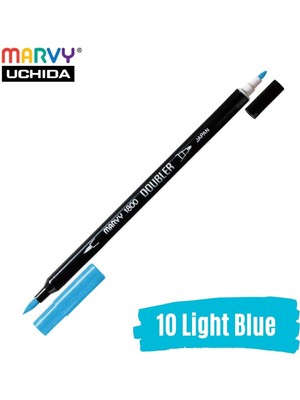 Marvy Artist Brush Pen 1800 Çift Taraflı Firça Uçlu Kalem 10 Light Blue