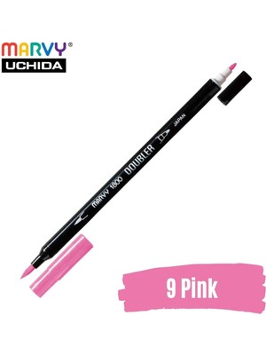 Marvy Artist Brush Pen 1800 Çift Taraflı Firça Uçlu Kalem 09 Pink