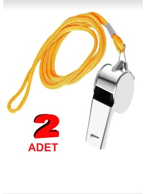 Kaliteli 2 Adet Paslanmaz Metal Deprem Düdüğü, Hakem, Can Kurtaran Düdük 150-200 Desibel Ses Kalitesi