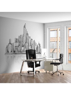 Duvar Kağıdı Baskı Bina Suliyetli Inşaat Temalı