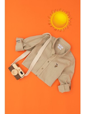 U.S. Polo Assn. Erkek Çocuk Açık Haki Gömlek Basic 50283994-VR183