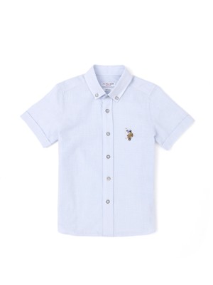 U.S. Polo Assn. Erkek Çocuk Açık Mavi Kısa Kollu Gömlek 50284019-VR003
