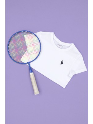 U.S. Polo Assn. Erkek Çocuk Beyaz Basic Bisiklet Yaka Tişört 50279612-VR013