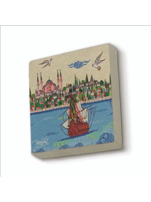 Sadrazam Ayasofya Camii Baskılı Doğaltaş MAGNETKRT-008BUZDOLABI Süsü