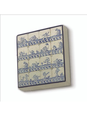 Sadrazam Hollanda Deseni Baskılı Doğaltaş MAGNETKD-099BUZDOLABI Süsü