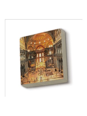 Sadrazam Ayasofya Camii Içi Baskılı Doğaltaş MAGNETKRT-009BUZDOLABI Süsü