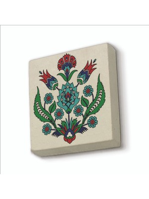 Sadrazam Çini Lale ve Karanfil Desen Baskılı Doğaltaş MAGNETKD-042BUZDOLABI Süsü