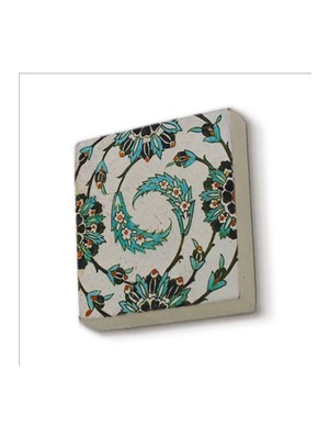 Sadrazam Iznik Çinisi Baskılı Doğaltaş MAGNETKD-010BUZDOLABI Süsü