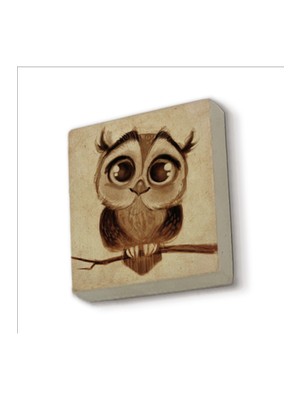 Sadrazam Baykuş Baskılı Doğaltaş MAGNETKRG-163BUZDOLABI Süsü