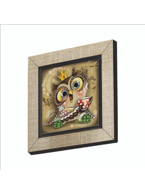 Sadrazam Baykuş Baskılı Mdf MAGNETKRG-164BUZDOLABI Süsü