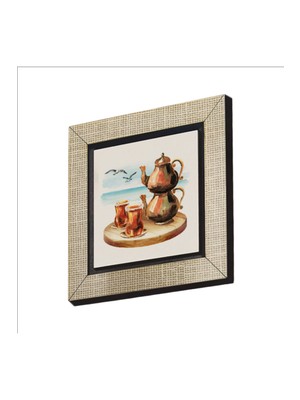 Sadrazam Istanbul Çay Baskılı Mdf MAGNETKRT-059BUZDOLABI Süsü