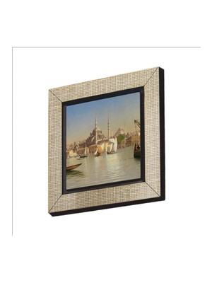 Sadrazam Eminönü Yeni Camii Çizim, Osmanlı Dönemi Baskılı Mdf MAGNETKRT-043BUZDOLABI Süsü