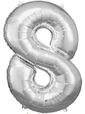 Ürün Limanı 8 Rakamı 36 cm Gümüş Folyo Balon