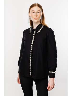 On Inci ve Taş Işlemeli Gömlek