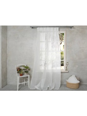 Boutique Curtain Keten Amerikan Pile Perde Rustik/ Korniş Uyumlu Sık Pile Dikim