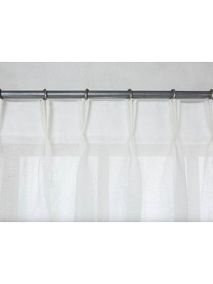 Boutique Curtain Keten Amerikan Pile Perde Rustik/ Korniş Uyumlu Sık Pile Dikim