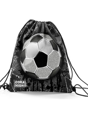 Coral High Kids Futbol Desenli Ipli Büzgülü Sırt Çantası 12654