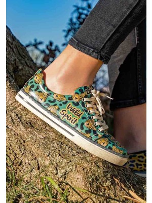 Kadın Vegan Deri Çok Renkli Günlük Sneakers - Wild Spirit Tasarım