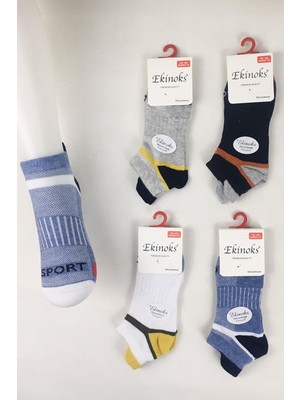 Ekinoks Erkek Çocuk Patik Çorap Desenli Faita 4lü