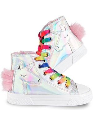 Denokids Kız Çocuk Unicorn Hologramlı Kız Sneakers