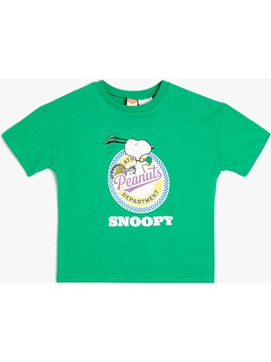 Koton Snoopy Tişört Lisanslı Erkek Çocuk Kısa Kollu Pamuklu Günlük Stil