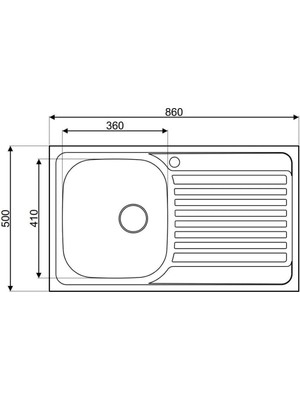 Asil Inset Series As 89 50×86 Paslanmaz Çelik Eviye, Evye, Mutfak Lavabosu (Sifon Dahil)