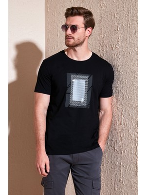 Buratti Pamuklu Slim Fit Bisiklet Yaka T Shirt Erkek T Shirt 646R7930