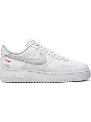 Nike Air Force 1'07 Erkek Spor Ayakkabı FD0666-100-BEYAZ Gri 44.5 - Beyaz-Gri