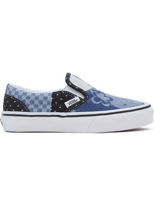 Vans Uy Classic Slip-On Patchwork Çocuk Lacivert Sneaker