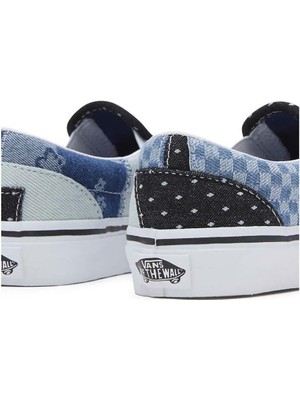 Vans Uy Classic Slip-On Patchwork Çocuk Lacivert Sneaker