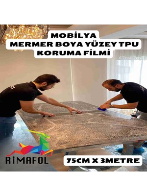 Rimafol Mobilya Mermer Yüzey Boya Tpu Koruma Filmi 75CMX3METRE