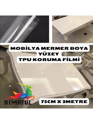 Rimafol Mobilya Mermer Yüzey Boya Tpu Koruma Filmi 75CMX3METRE