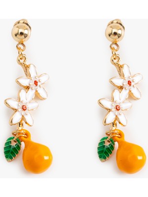 Koton Çiçekli Küpe Sallantılı Çok Renkli