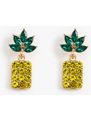 Koton Çilek Küpe Taş Detaylı Çinko Alaşım