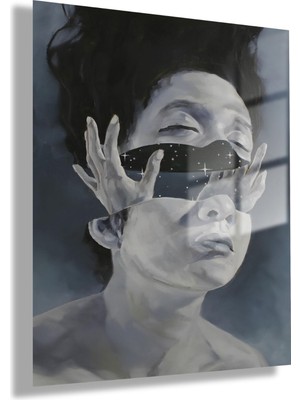 Gaagart Temperli Cam Psikoloji Tablosu Sürrealist Insan Portresi