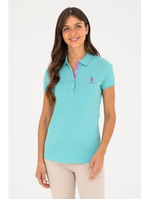 U.S. Polo Assn. Kadın Mint Basic Polo Yaka Tişört 50280060-VR090