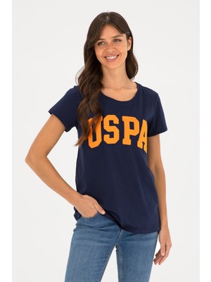 U.S. Polo Assn. Kadın Lacivert Bisiklet Yaka Basic Tişört 50280036-VR033