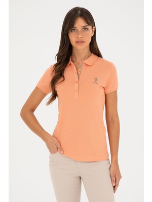 U.S. Polo Assn. Kadın Somon Basic Polo Yaka Tişört 50280060-VR047