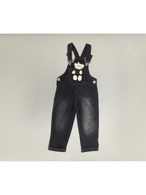 Wero Baby Kids Çocuk Unisex Oyuncak Ayıcıklı Kot Salopet Tulum