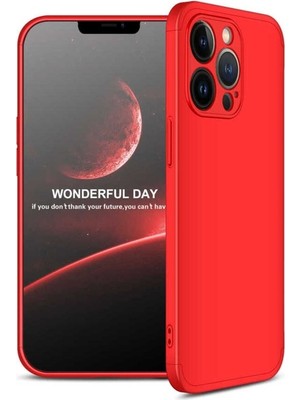 Megafox Teknoloji Apple iPhone 13 Pro Uyumlu Kılıf Ays Kapak, Kırmızı