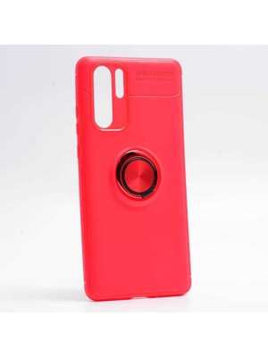 Megafox Teknoloji Huawei P30 Pro Uyumlu Kılıf Ravel Silikon Kapak, Kırmızı