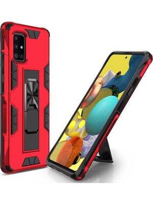 Megafox Teknoloji Samsung Galaxy A51 Uyumlu Kılıf Volve Kapak, Kırmızı