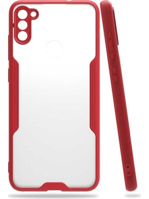 Megafox Teknoloji Samsung Galaxy A11 Uyumlu Kılıf Parfe Kapak, Kırmızı